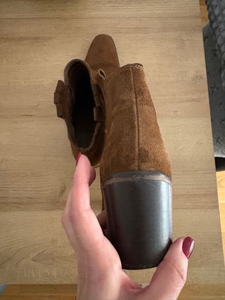 Botines Mango Piel Marrones