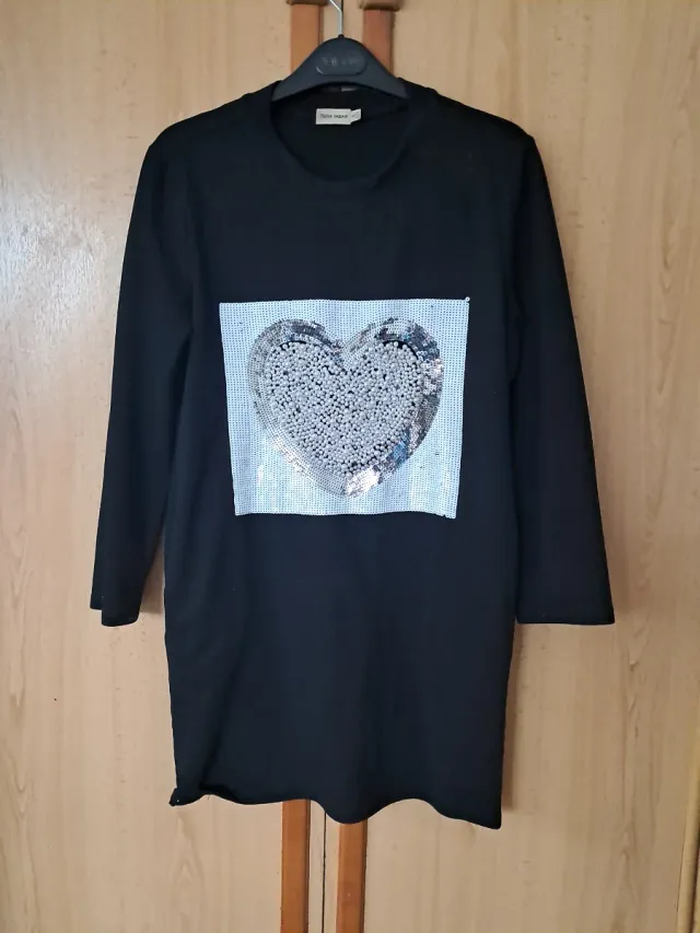 Vestido Teria Yabar Corazón Lentejuelas Talla S