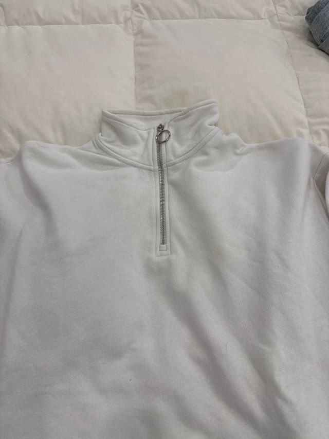Sudadera Bershka blanca talla S