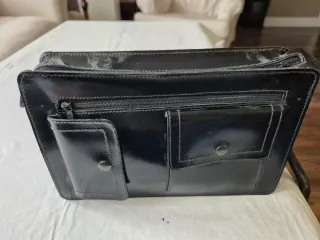 Bolso de mano hombre negro cuero