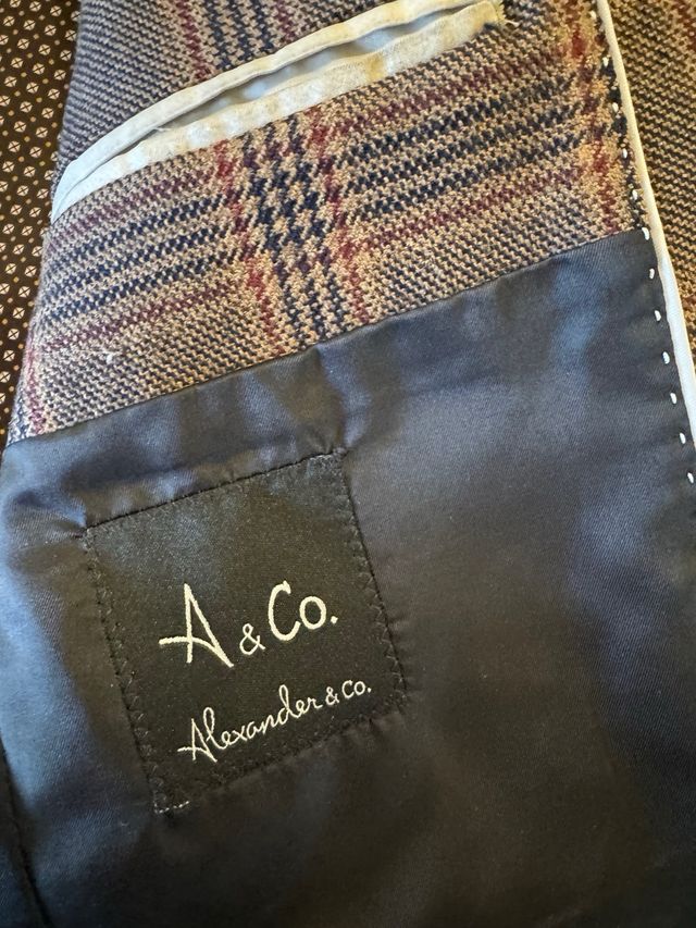 Americana Alexandre & Co Marrón Cuadros