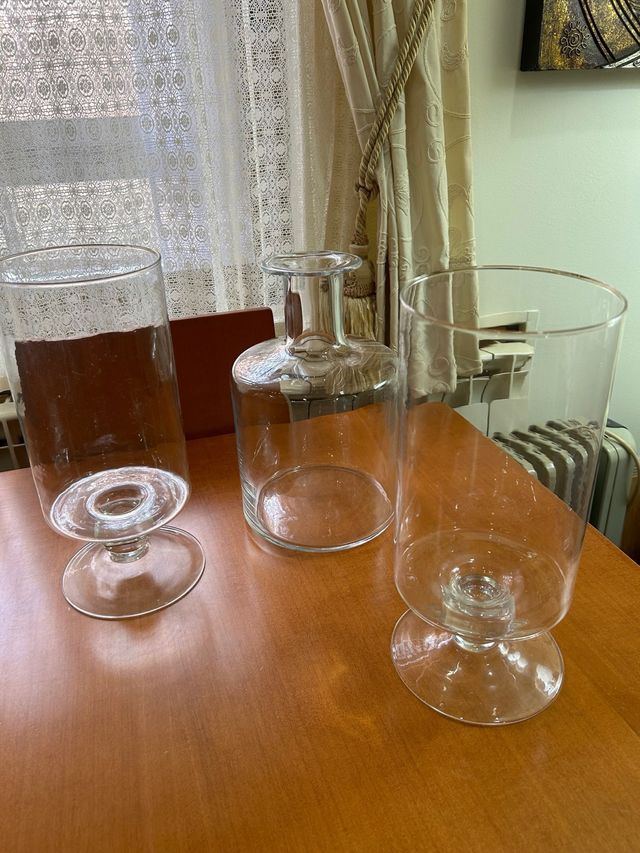 Lote 3 Jarrones Cristal Grandes ( NO SE ENVÍA )