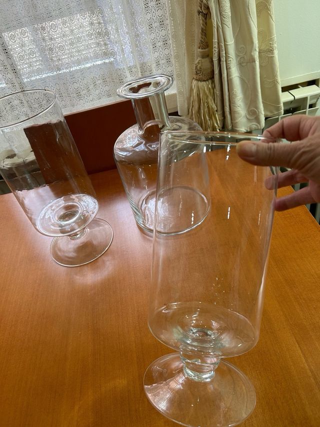 Lote 3 Jarrones Cristal Grandes ( NO SE ENVÍA )