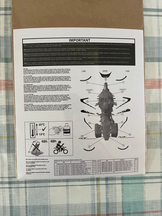 Kit Adhesivos Decorativos Honda NT1100 Gris