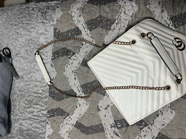 Borsa elegante Gucci bianca e dorata