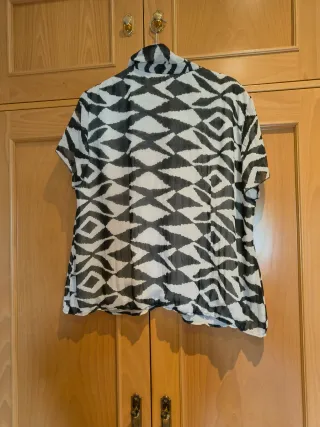 Camisa Blusa Estampada Cebra y Geométrico