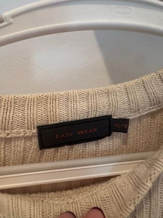 Jersey Easy Wear rayas beige, naranja y marrón