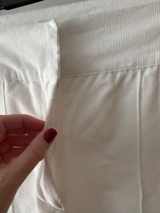 Pantalón pana Maria de la Orden blanco