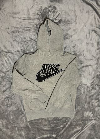 Nike Hoodie Grigia Uomo – Logo Big Swoosh – Felpa