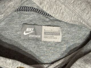 Nike Hoodie Grigia Uomo – Logo Big Swoosh – Felpa