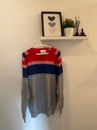 Jersey Energie Rayas Azul Rojo Gris