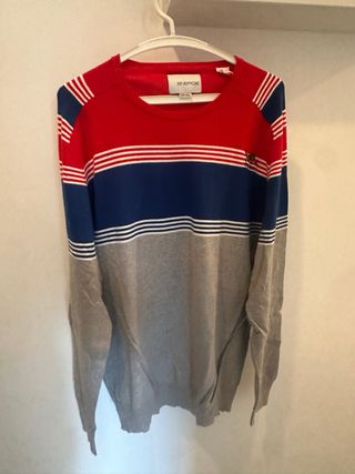 Jersey Energie Rayas Azul Rojo Gris