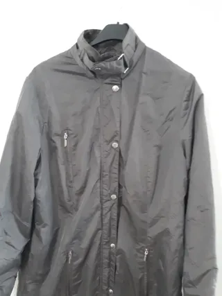 Abrigo largo gris mujer