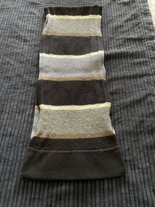 Bufanda FP hombre rayas gris negro