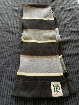 Bufanda FP hombre rayas gris negro