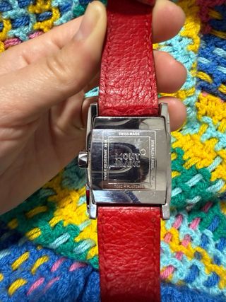 Reloj Montblanc Rectangular Correa Roja