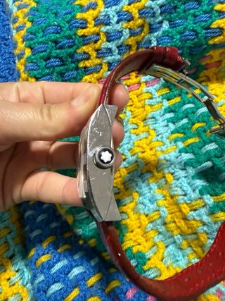 Reloj Montblanc Rectangular Correa Roja