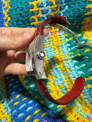 Reloj Montblanc Rectangular Correa Roja