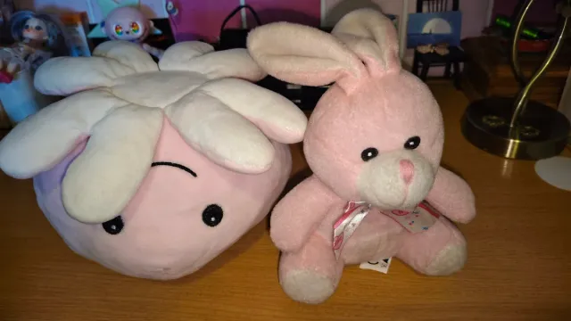 Peluche Pulpo y Conejo Rosa