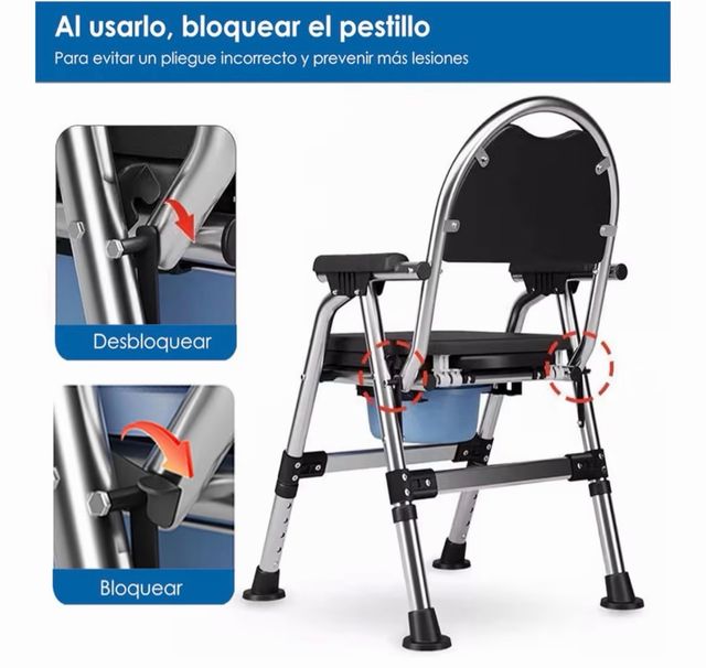 Cadeira de banho dobrável para deficientes