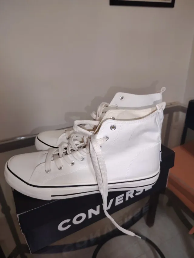 Zapatillas Blancas Hombre estilo converse