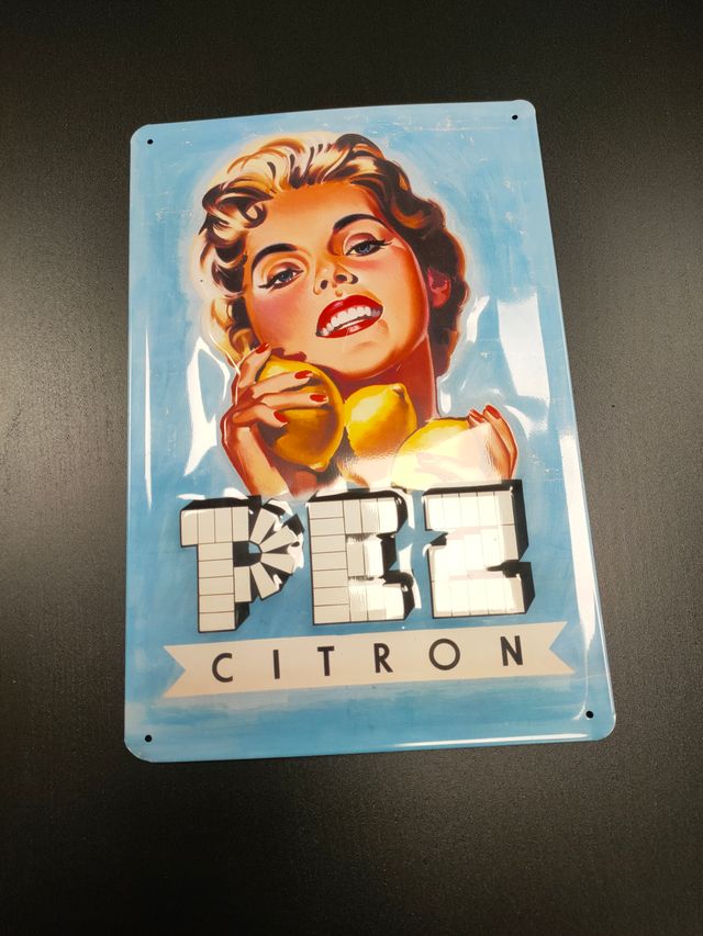 Lote cinco placas metálicas Vintage