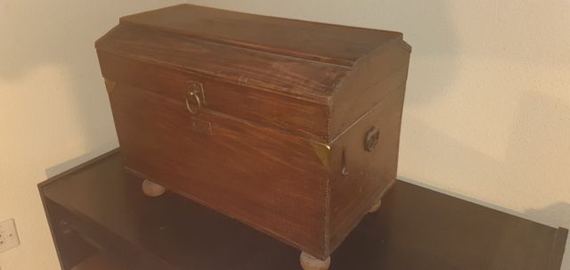Baúl Cofre Madera Antiguo Años 40