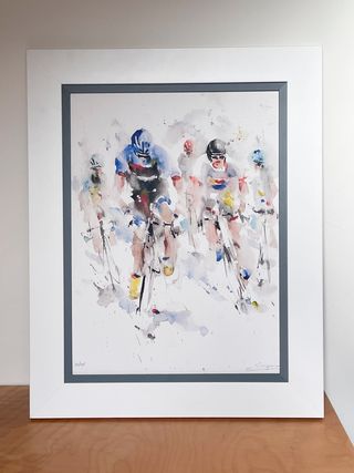 Pintura Acuarela Ciclismo