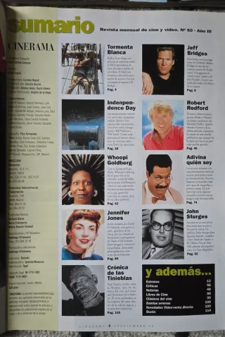 Revista Cinerama.  Años 1995 y 1996.