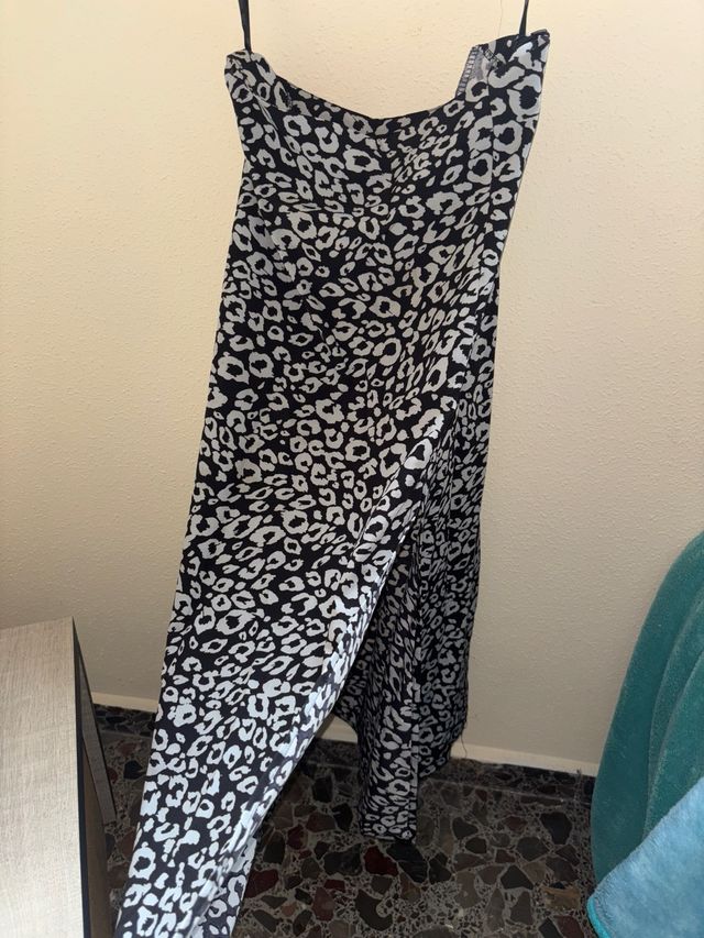 Falda midi estampado leopardo