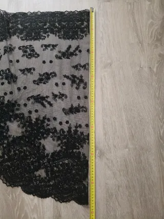 Mantilla Fallera Negra Encaje