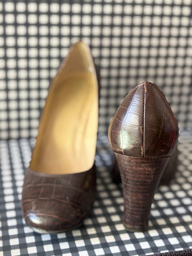 Zapatos tacón marrones Talla 36