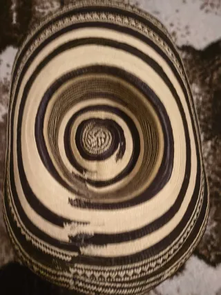 Sombrero Cafetero Beige y Negro(Colombia original)