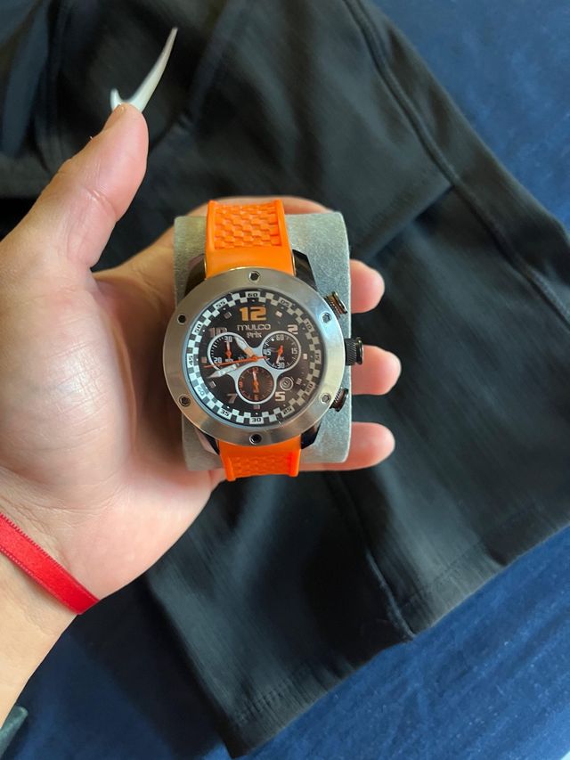 Reloj Mulco Prix Naranja y Plata