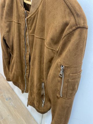 Cazadora Zara Marrón Suede