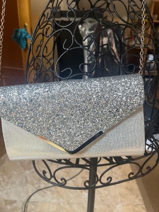 Bolso de fiesta plateado