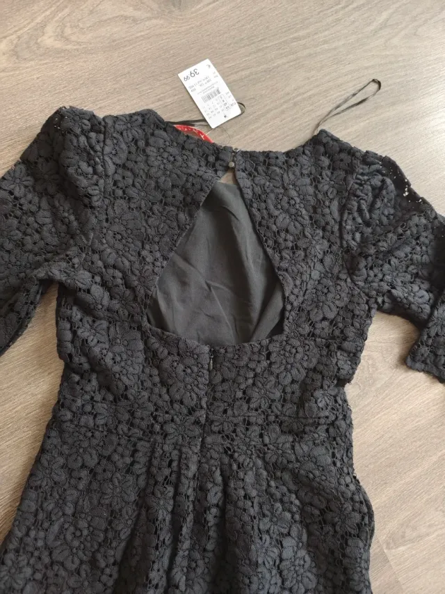 Vestido negro encaje talla 36 nuevo