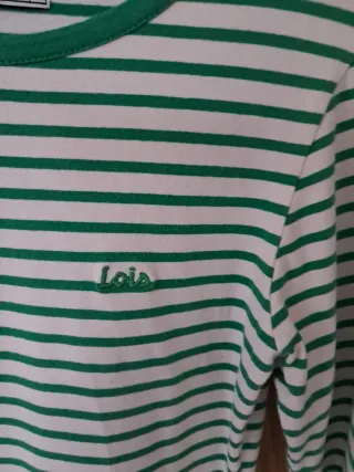 Vestido Lois Rayas Verde Talla S