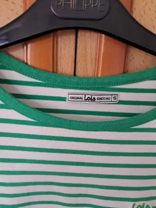 Vestido Lois Rayas Verde Talla S