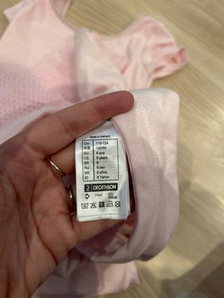 Conjunto ballet rosa, talla 6