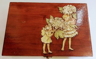 Cofanetto in legno decorato a mano