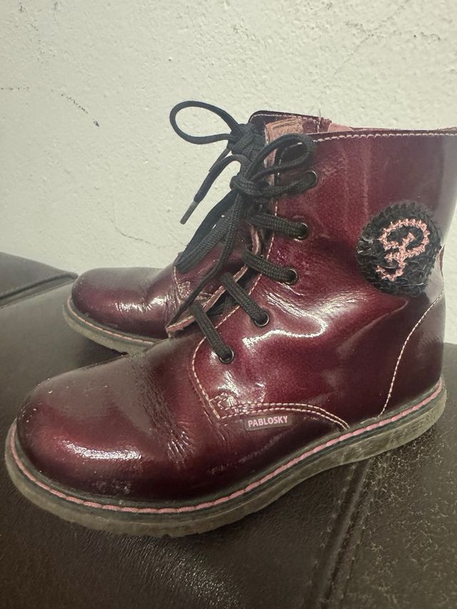 Botas de piel niña talla 29