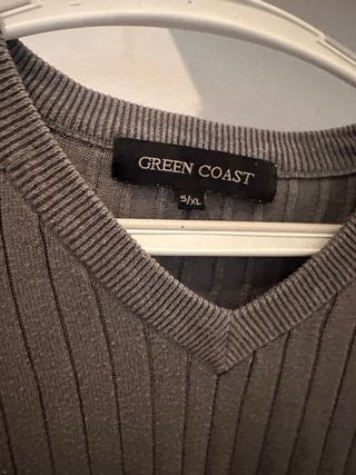 Camiseta manga corta gris y beige