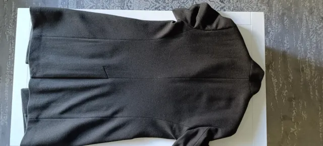 Abrigo Mango verde cuello chimenea