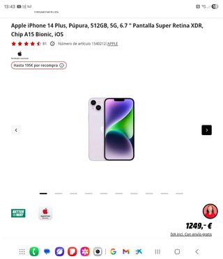 iPhone 14 Plus 128GB Viola