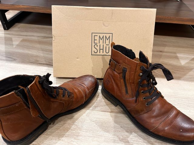 Botas de piel Emmshu Talla 42