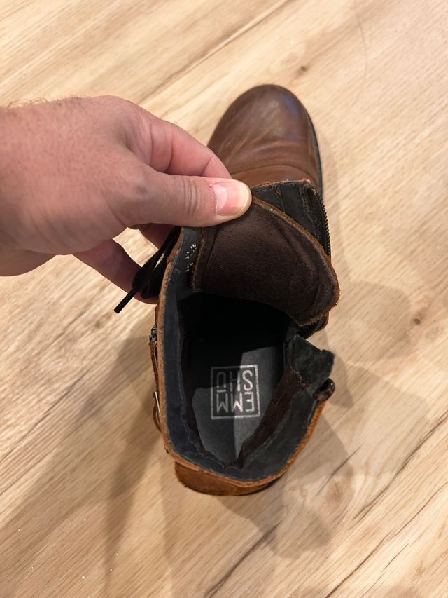 Botas de piel Emmshu Talla 42