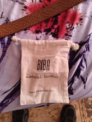 Cinturón BIBA Mujer Cuero Marrón Tachuelas