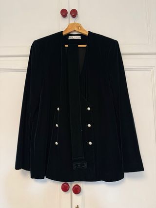 Chaqueta Zara Terciopelo Verde