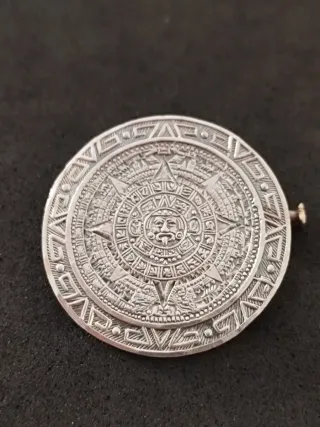 Broche Plata Calendario Azteca